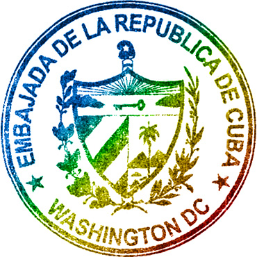 Seal of the Embassy of Cuba in Washington DC.