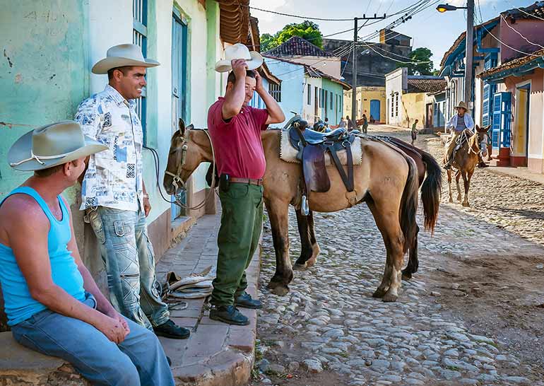 Cuban cowboys in Trinidad de Cuba.