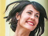 Happy Cuban woman.